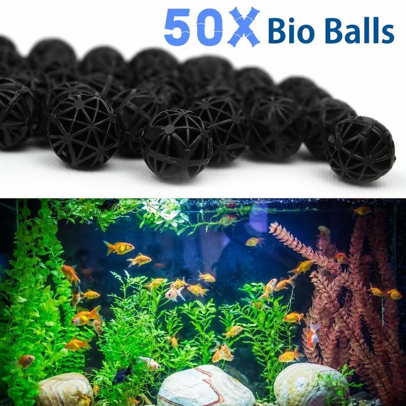 Aquarium Fertilizer - 50Pcs 16mm Aquarium Bio Filter Balls