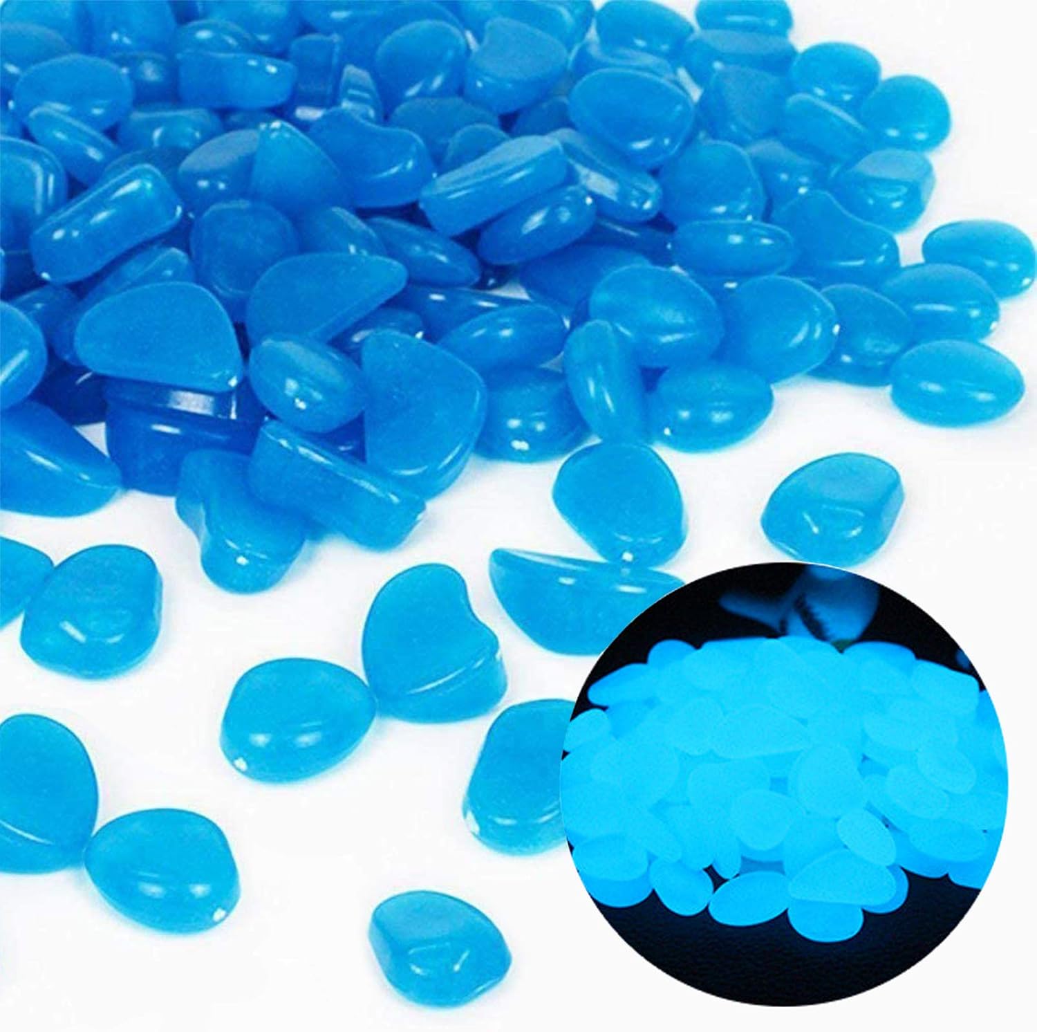 Fish Tank Rocks Glow Blue Pebb - Plant Aquarium Pot 评论和价格