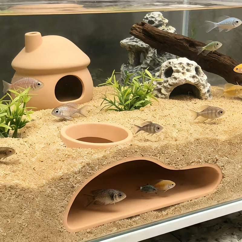 Apcarium Fish Tunnel Hideout | - Aquarium Plants Live 评论和价格