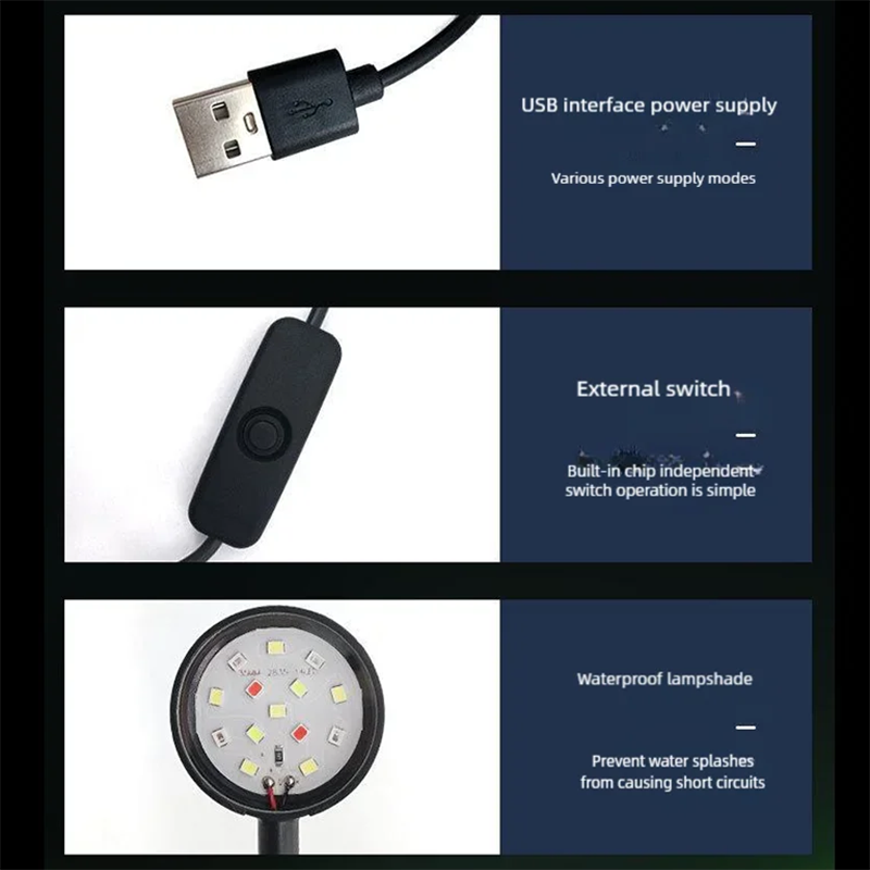 USB LED Fish Tank Clip Lamp Hi - Aquarium Plant Light 评论和价格