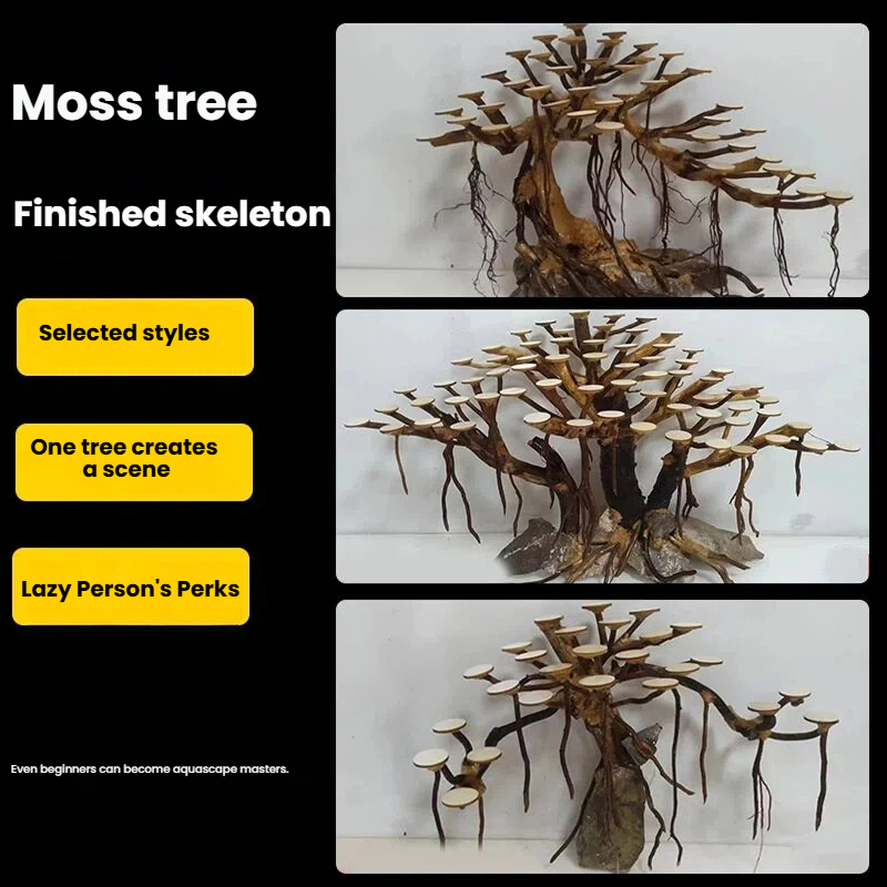 Aquarium Landscaping Moss Tree - Aquarium Driftwood 评论和价格